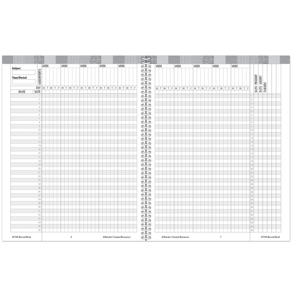 Classroom Cottage Record Book