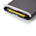 Charcoal Slim Clipboard with Storage