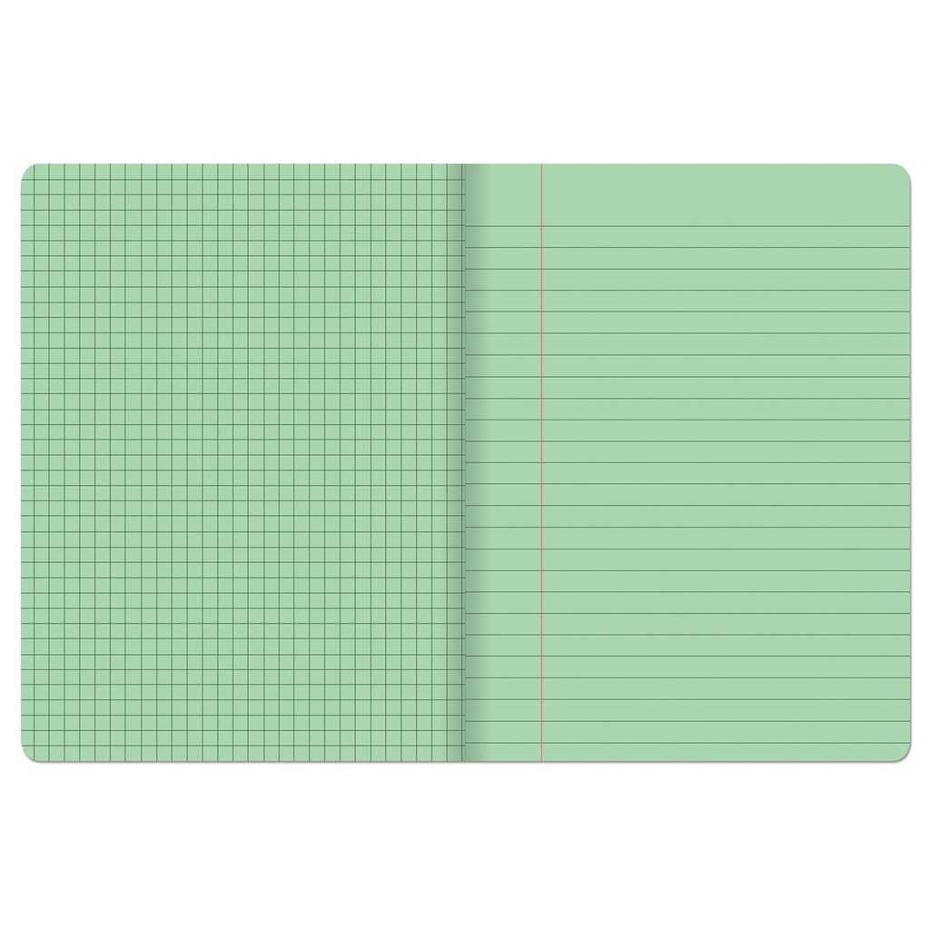 Green Dual Ruled Composition Book