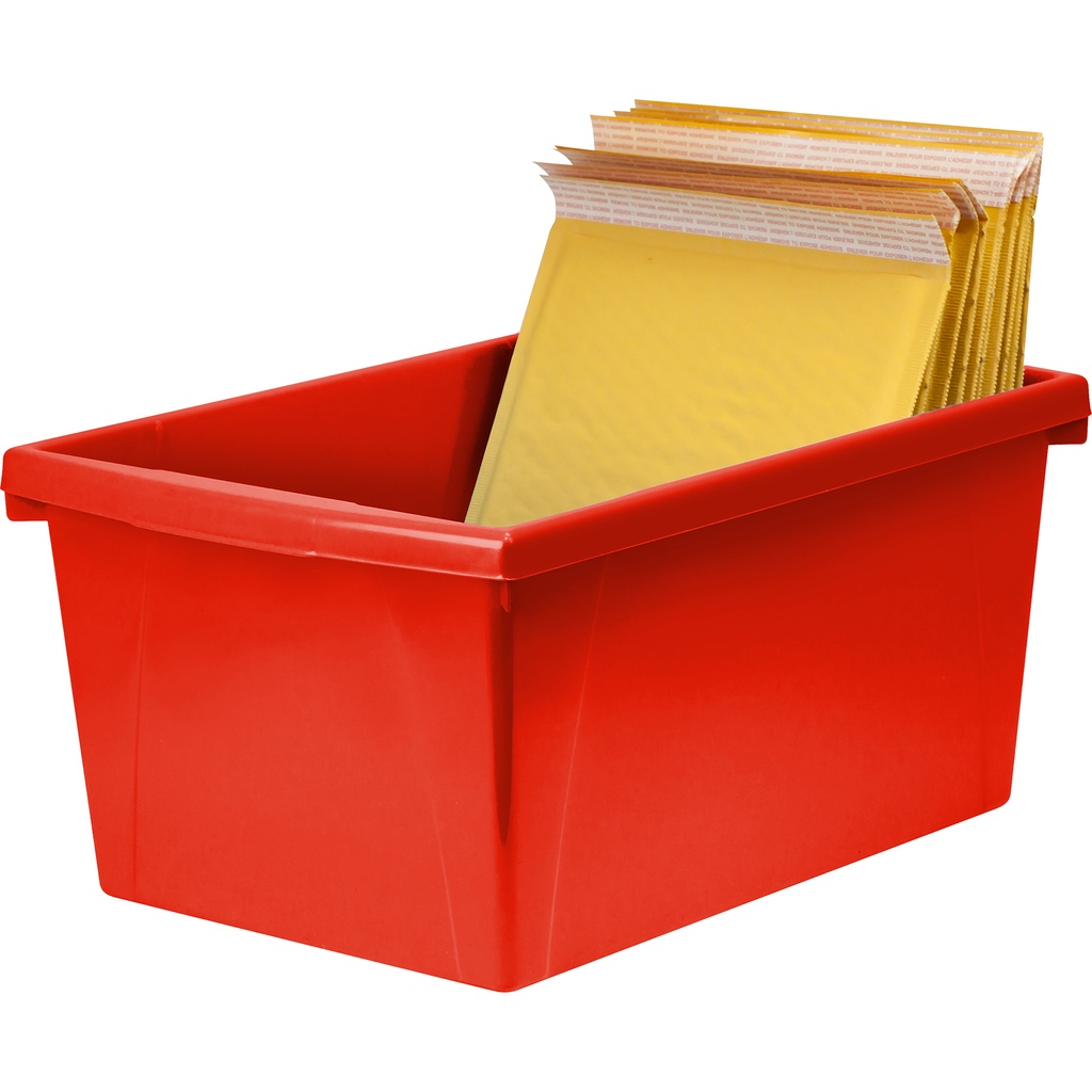 Medium Classroom Storage Bin Red Each