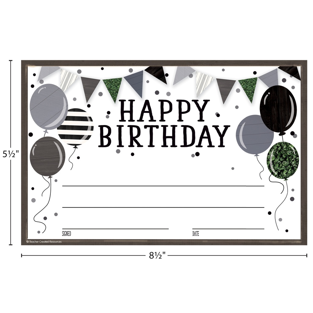 Modern Farmhouse Happy Birthday Awards