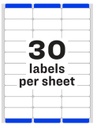Avery White Easy Peel Address Labels with Surefeed 1&quot; x 2 5/8&quot;