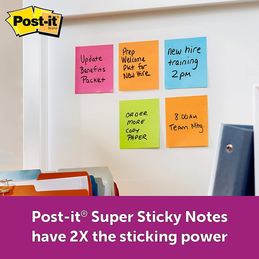 24ct Post-it Super Sticky Notes 3" x 3" Rio de Janeiro Collection