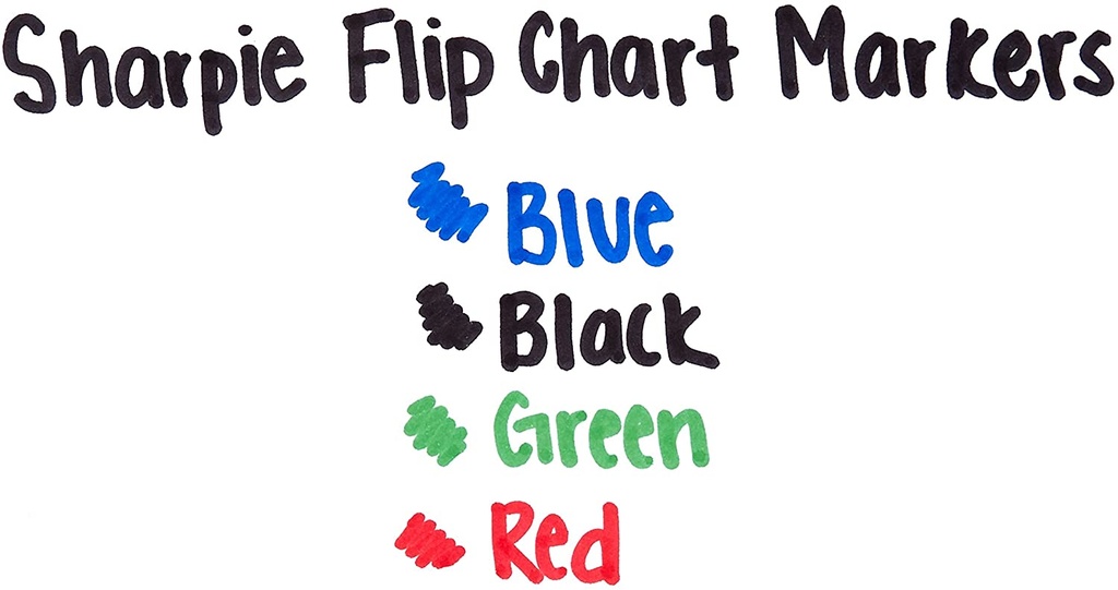 Sharpie 4 Color Flip Chart Marker Set   Each