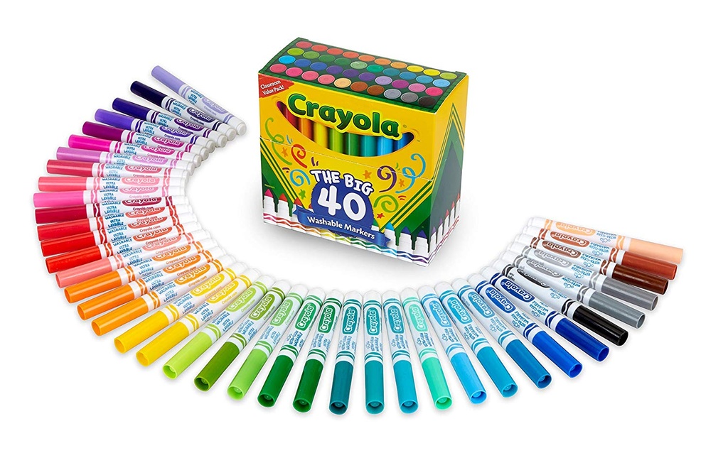 40ct Crayola Washable Broad Line Markers