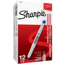 Ultra Fine Point Permanent Marker, Blue, Box of 12