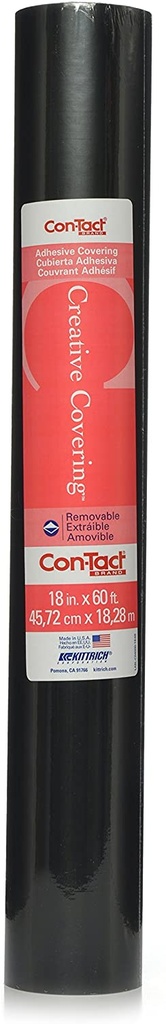 Black Con-Tact Brand Adhesive Roll 18&quot; x 60'