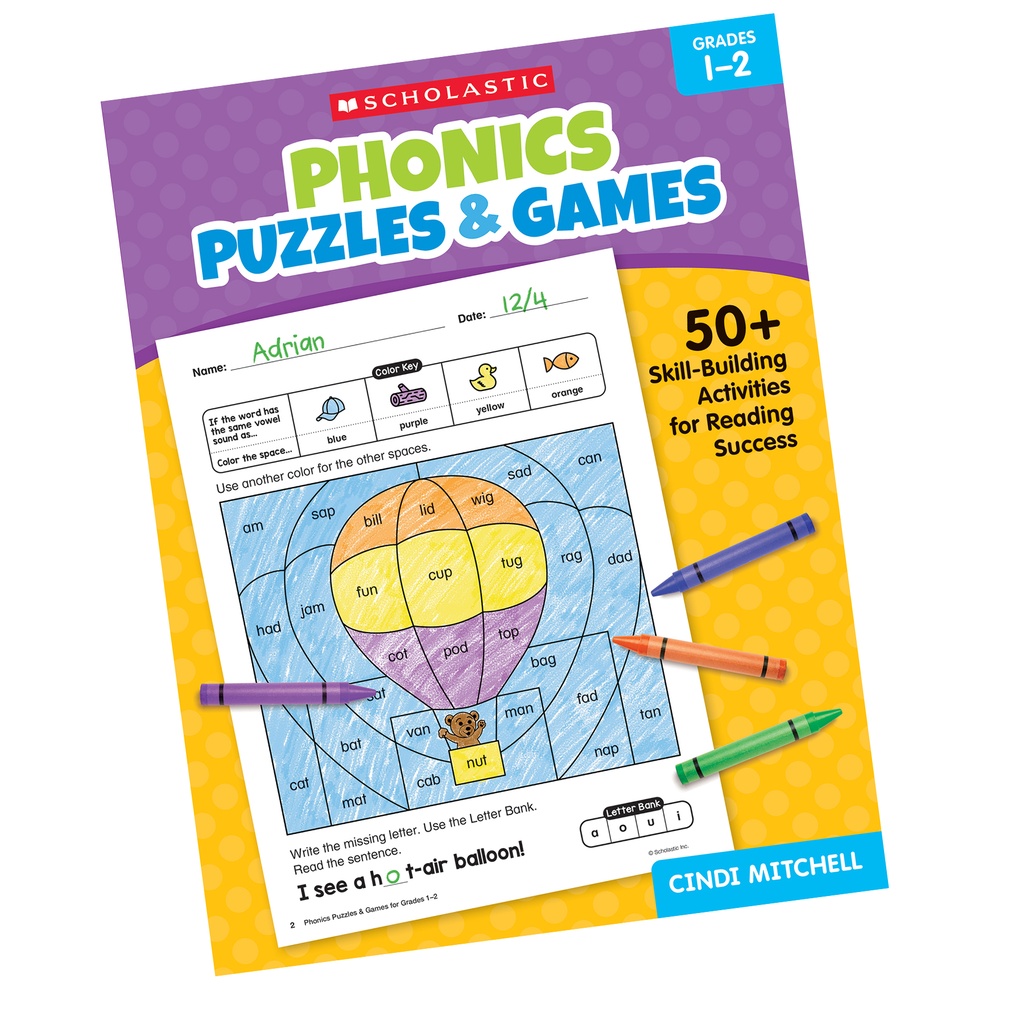 Phonics Puzzles & Games, Grades 1-2