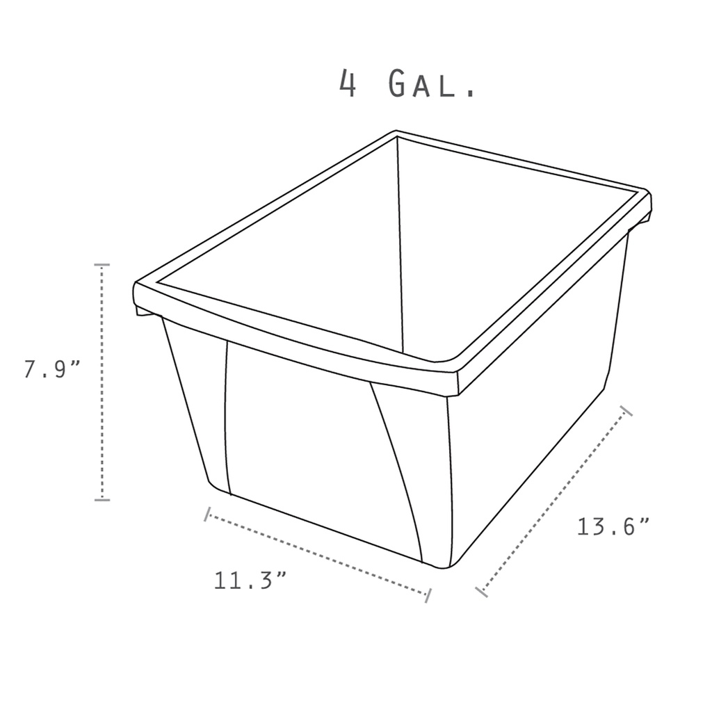 Small Classroom Storage Bin Green Each