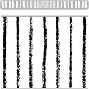 White With Black Pinstripes Straight Border Trim