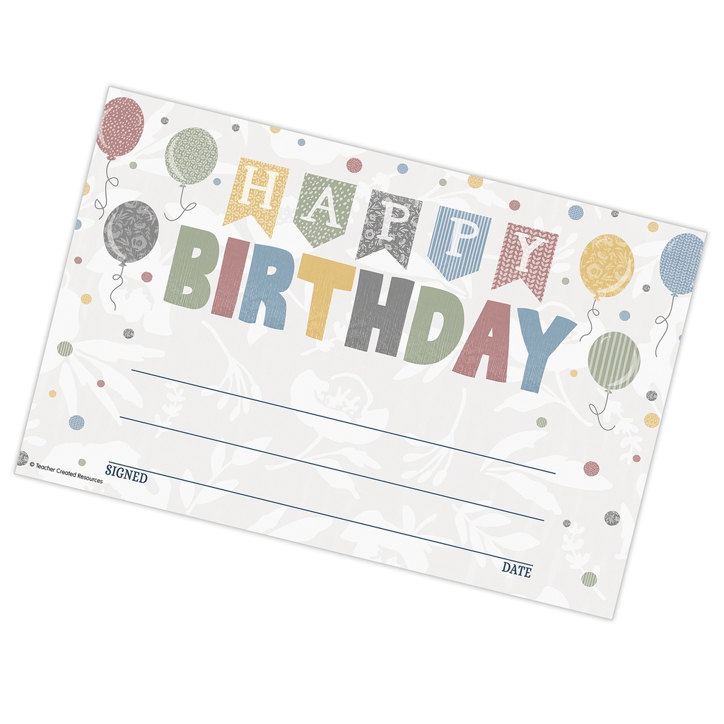 Classroom Cottage Happy Birthday Awards