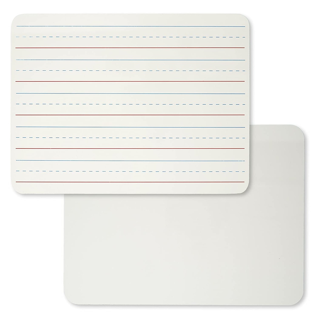 12ct Two Sided Plain &amp; Lined Dry Erase Lapboard Class Pack