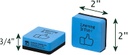 15ct Learning is Fun Blue & Black 2" Foam Felt Erasers