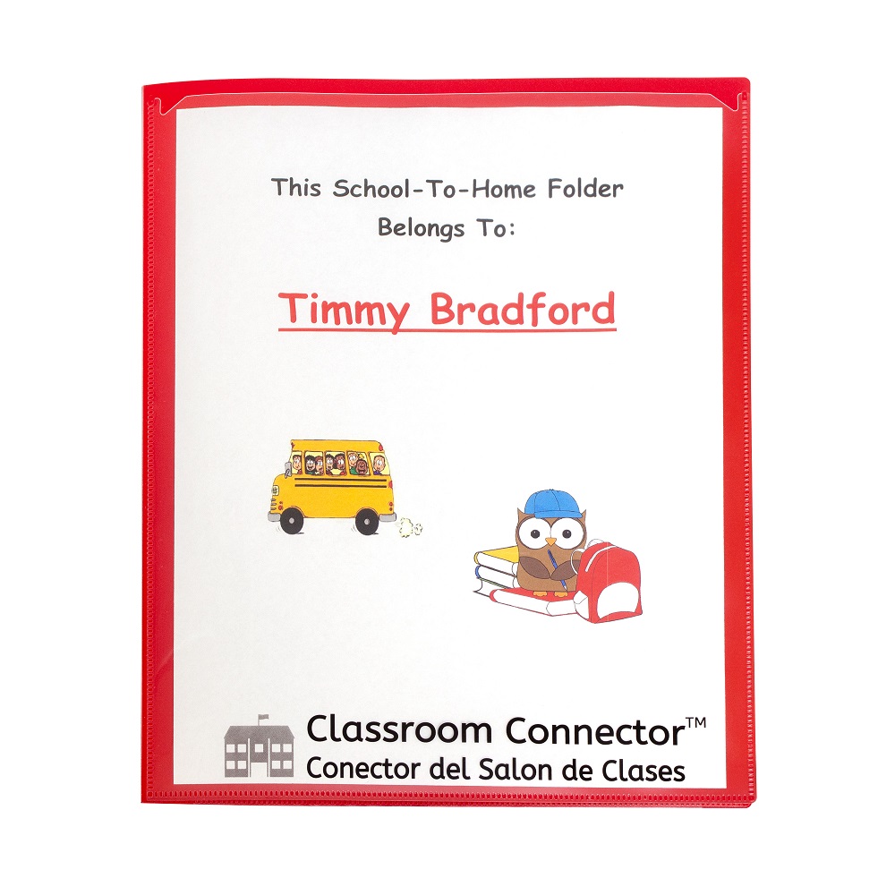 15ct Red Classroom Connector Multi Pocket Folders