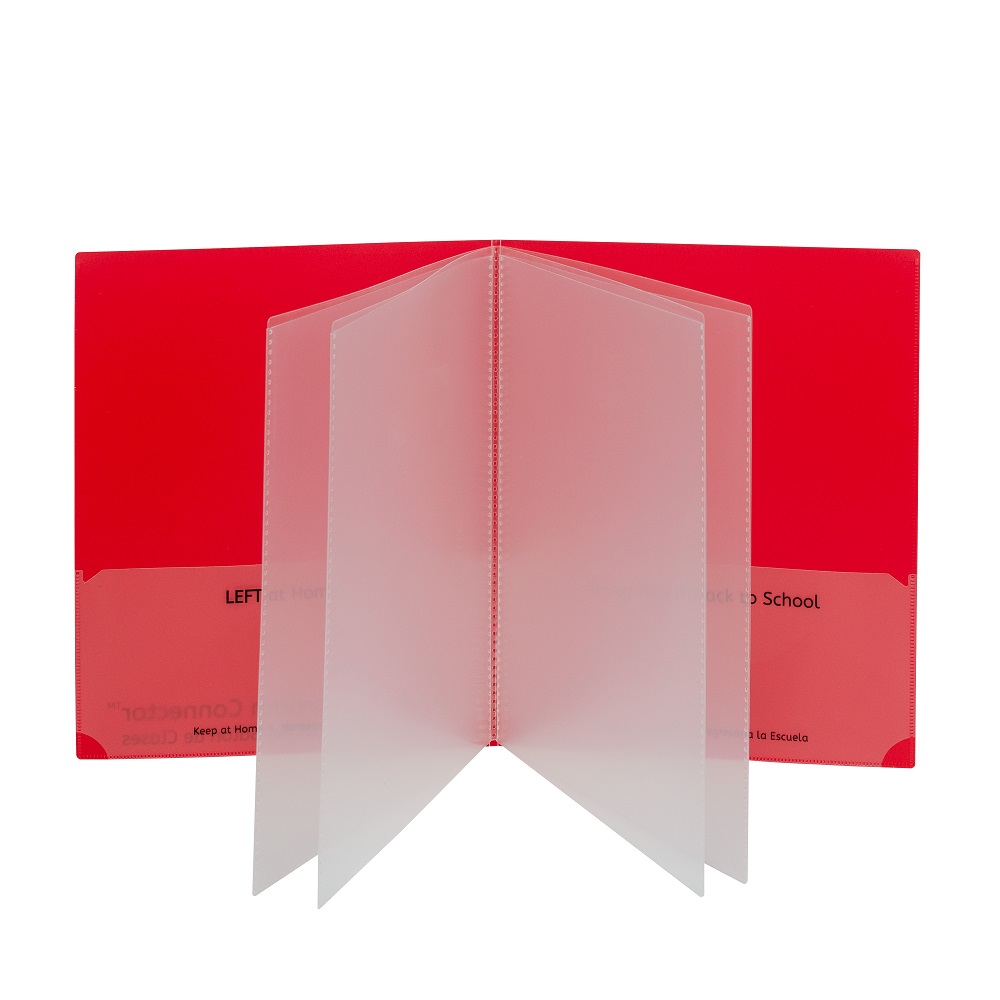 15ct Red Classroom Connector Multi Pocket Folders