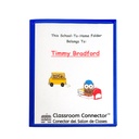 15ct Blue Classroom Connector Multi Pocket Folders