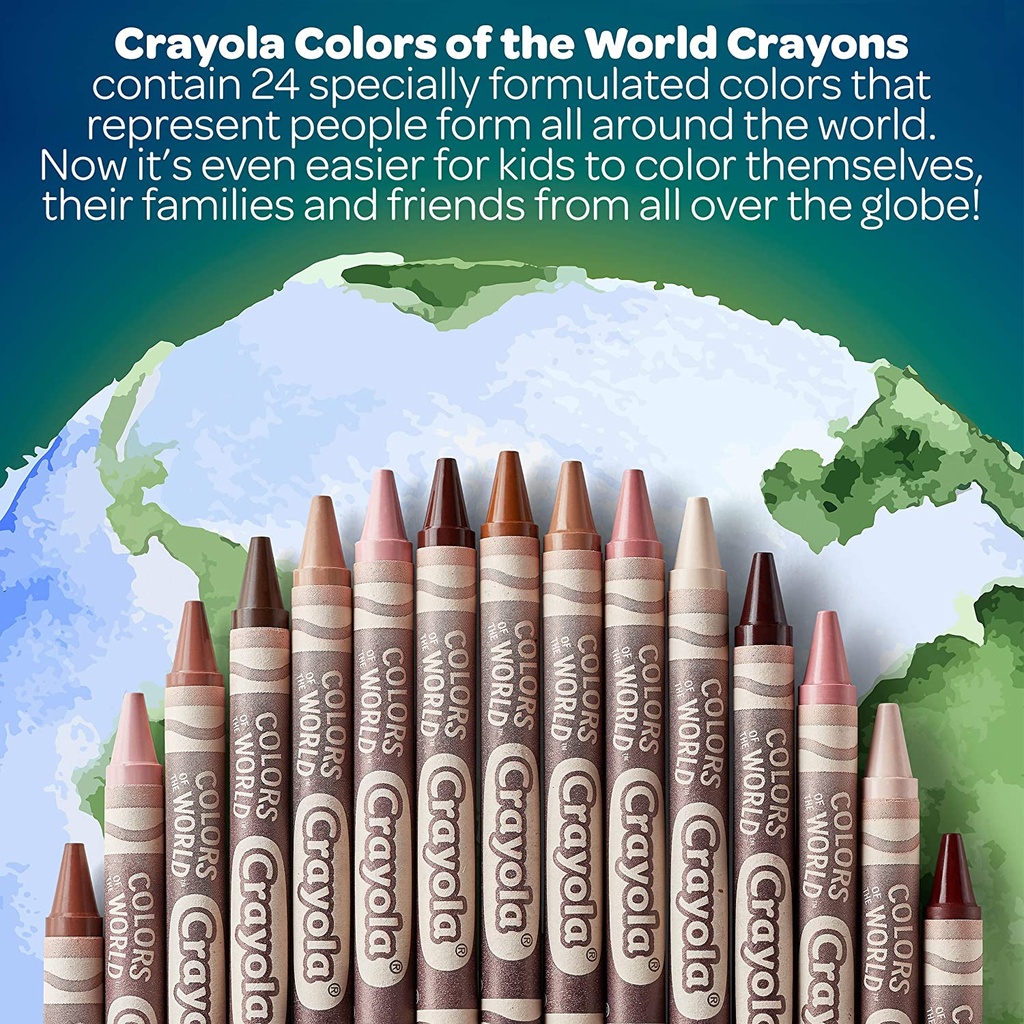 TeachersParadise - Crayola® Colors of the World Crayons, 24 Per