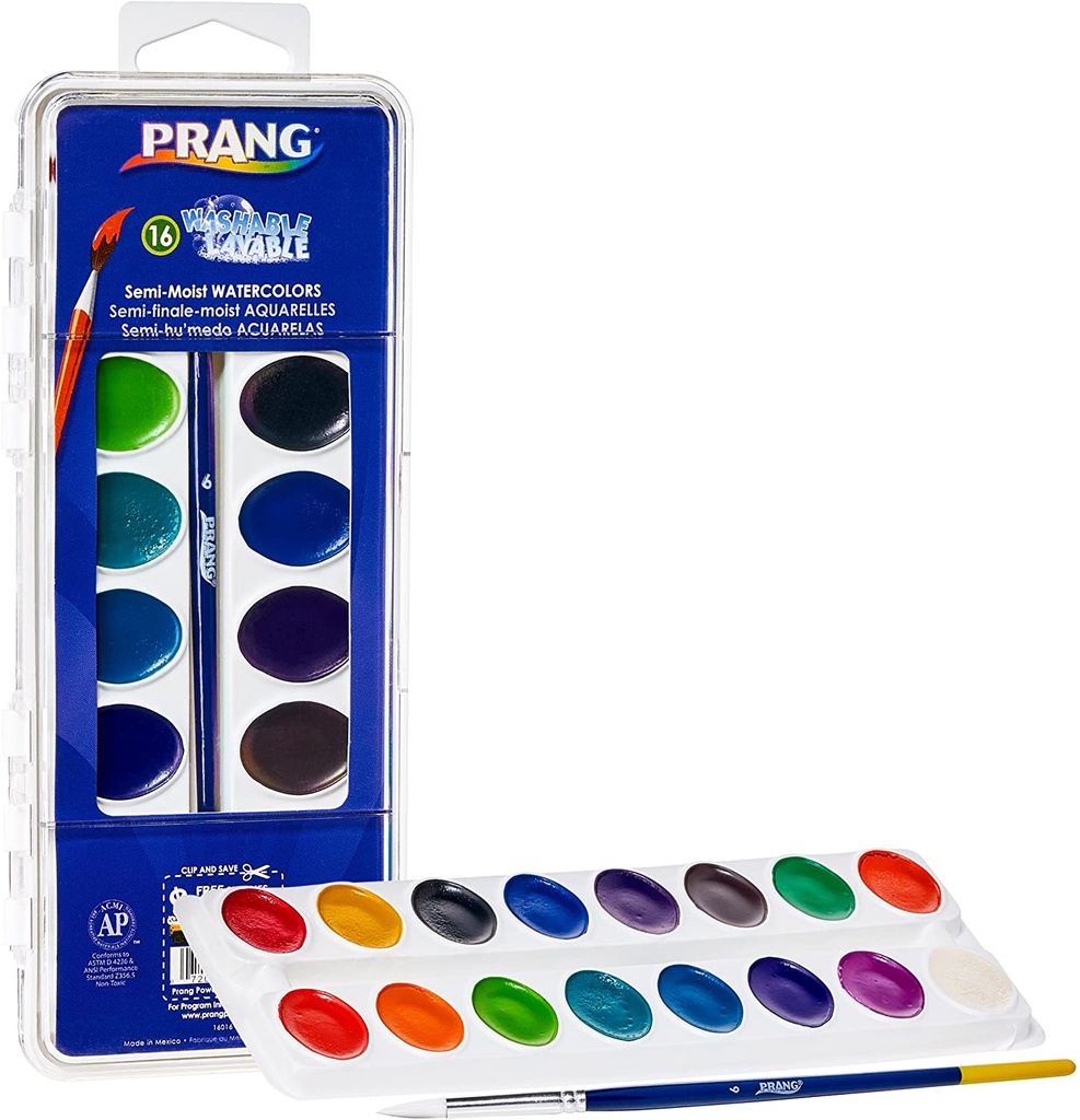 Prang 16 Classic Colors Washable Watercolors