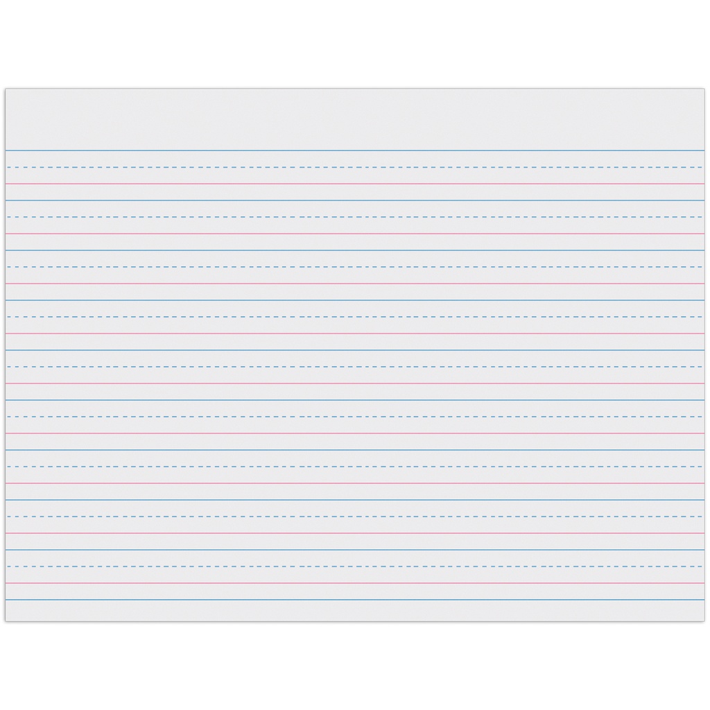 Multi-Program Handwriting Paper, 1/2" Ruled (Long Way), White, 10-1/2" x 8", 500 Sheets Per Pack, 2 Packs