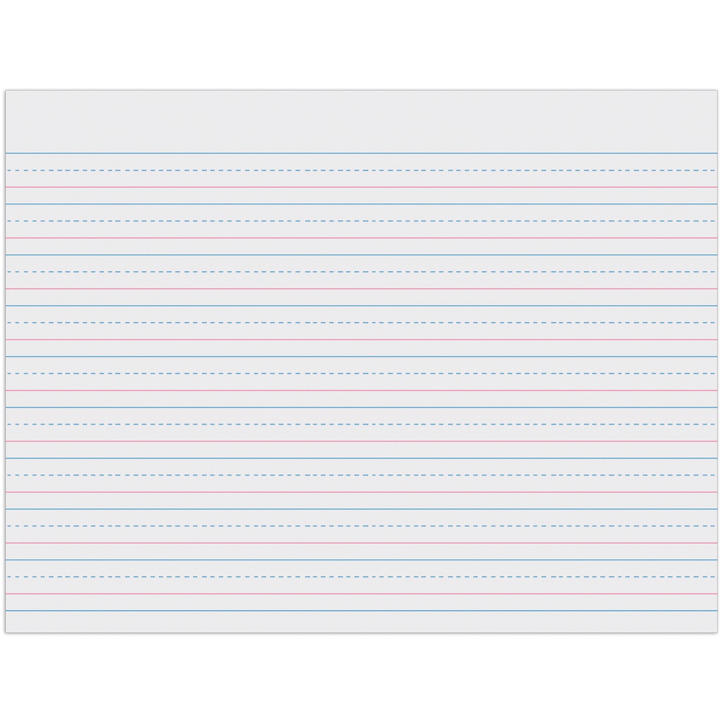 Multi-Program Handwriting Paper, 1/2" Ruled (Long Way), White, 10-1/2" x 8", 500 Sheets Per Pack, 2 Packs