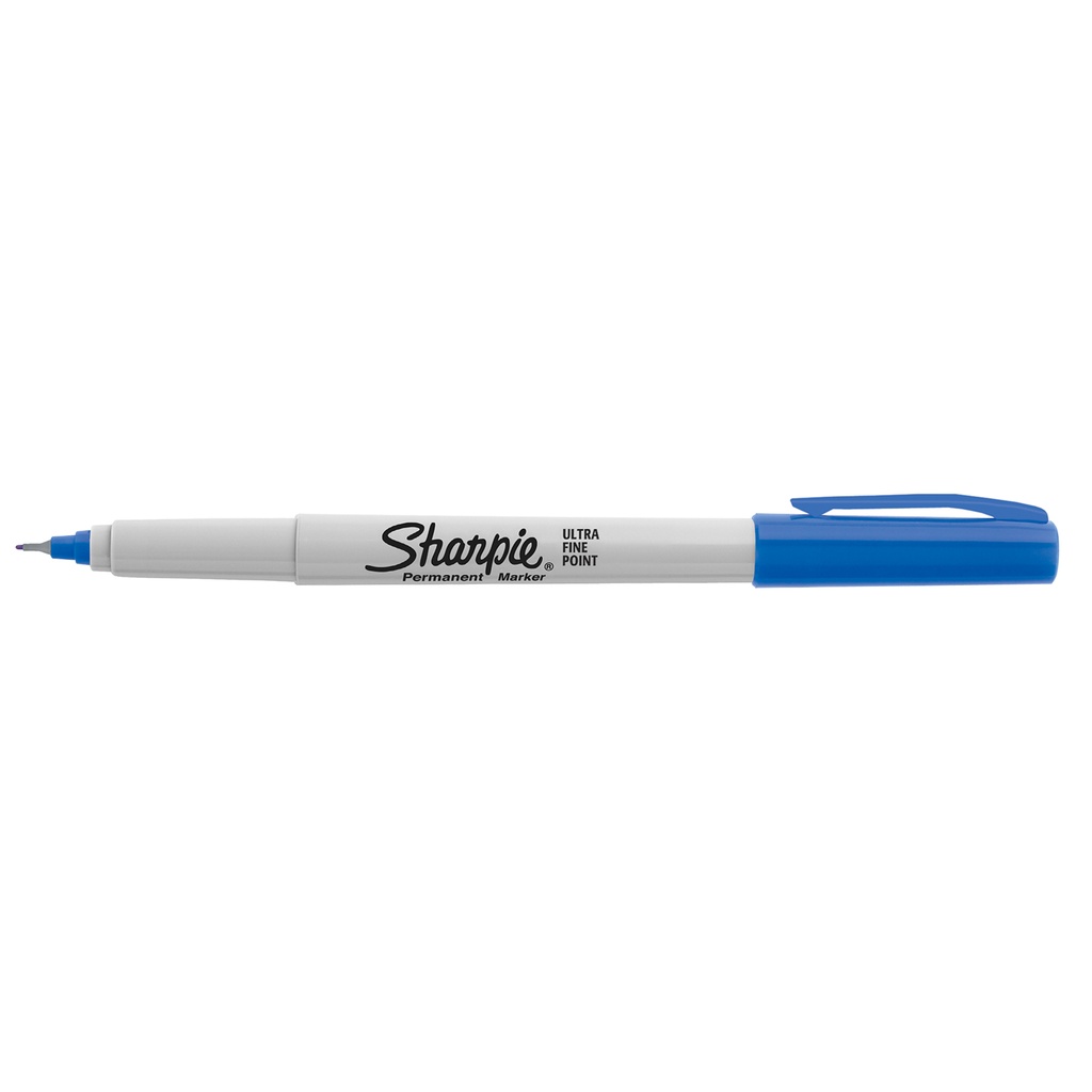 Ultra Fine Point Permanent Marker, Blue, Box of 12