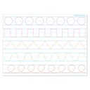 Smart Poly® PosterMat Pals™ Space Savers, 13" x 9-1/2", Prewriting Tracing, Pack of 10