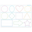 Smart Poly® PosterMat Pals™ Space Savers, 13" x 9-1/2", Shapes Tracing, Pack of 10