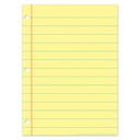 Smart Poly® PosterMat Pals™ Space Savers, 13" x 9-1/2", Yellow Notebook Paper, Pack of 10