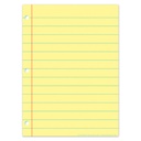 Smart Poly® PosterMat Pals™ Space Savers, 13" x 9-1/2", Yellow Notebook Paper, Pack of 10
