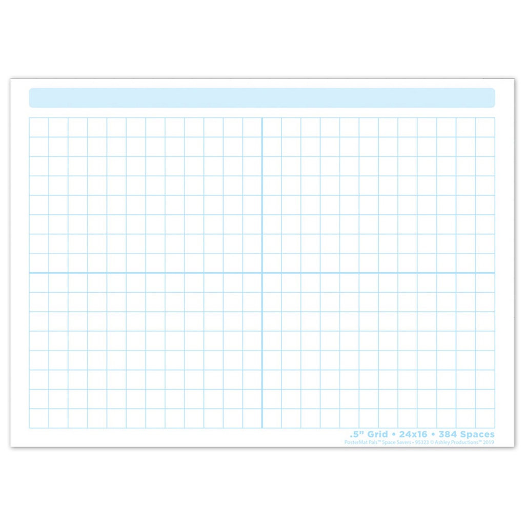 Smart Poly® PosterMat Pals™ Space Savers, 13" x 9-1/2", 1/2" grid Blocks 468 Blocks, Pack of 10