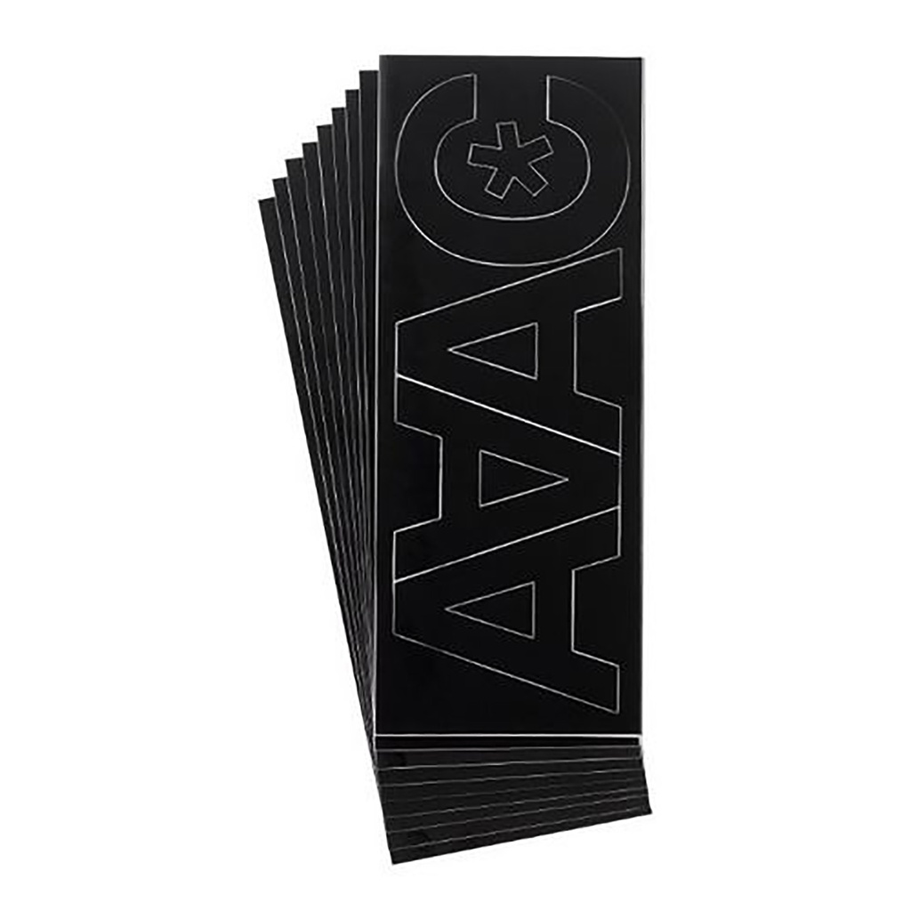 LetterCraft Helvetica 3-Inch Black Permanent Vinyl Lettering