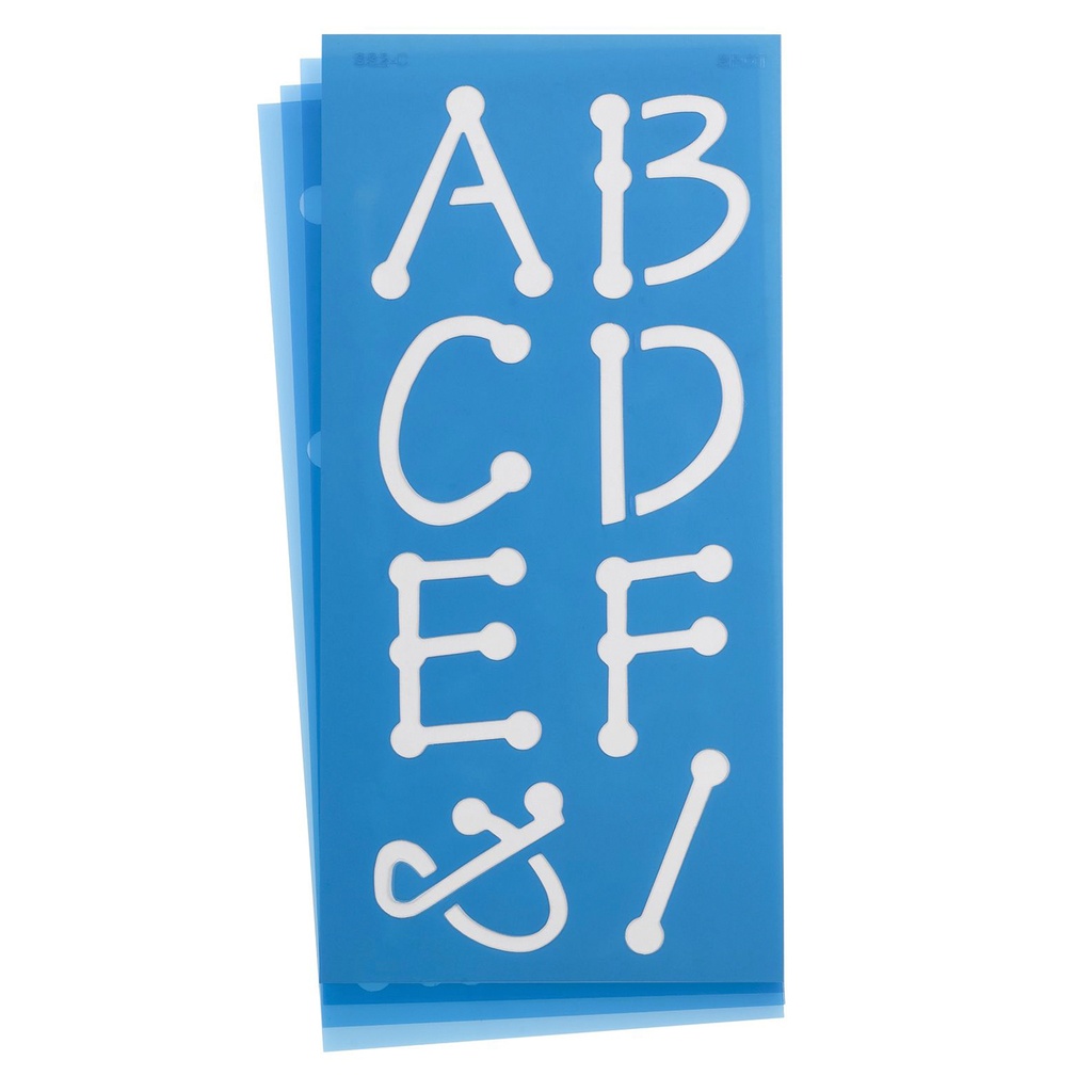 LetterCraft Reusable Spot 2-Inch Full Alphabet Plastic Stencils