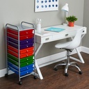 10-Drawer Multicolor Rolling Cart