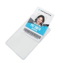 Frosted Vertical Re-sealable Badge Holders Pack of 50