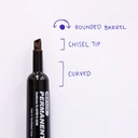 Black Chisel Tip Permanent Markers Box of 12