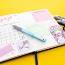 4-Color Fashion Pen with Cushion Grip Assorted Barrel Color