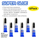 Super Glue 0.10 oz Pack of 6