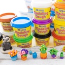 4 Color 4 oz Primary Color Modeling Dough 6 Packs