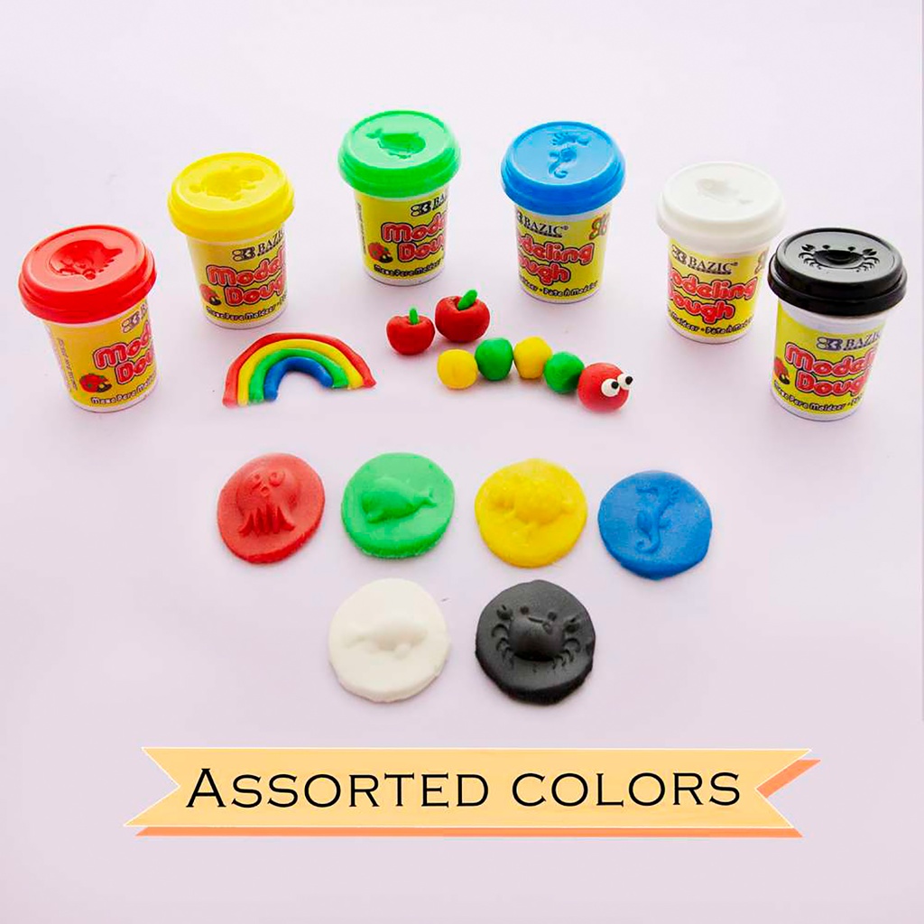 Multi Color 2 oz. Modeling Dough Pack of 6