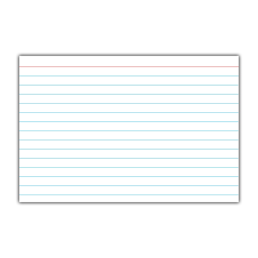 White 4" x 6" Ruled Index Cards 10 Packs of 50
