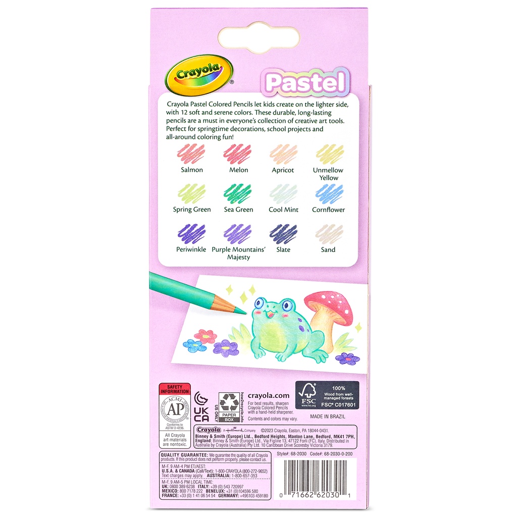 Pastel Colored Pencils 12 Count