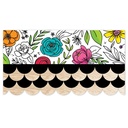 Core Decor Black and Wood Scallops EZ Border 48 Feet
