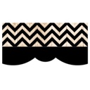 Core Decor Black and Wood Chevron EZ Border 48 Feet