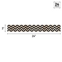 Core Decor Black and Wood Chevron EZ Border 48 Feet