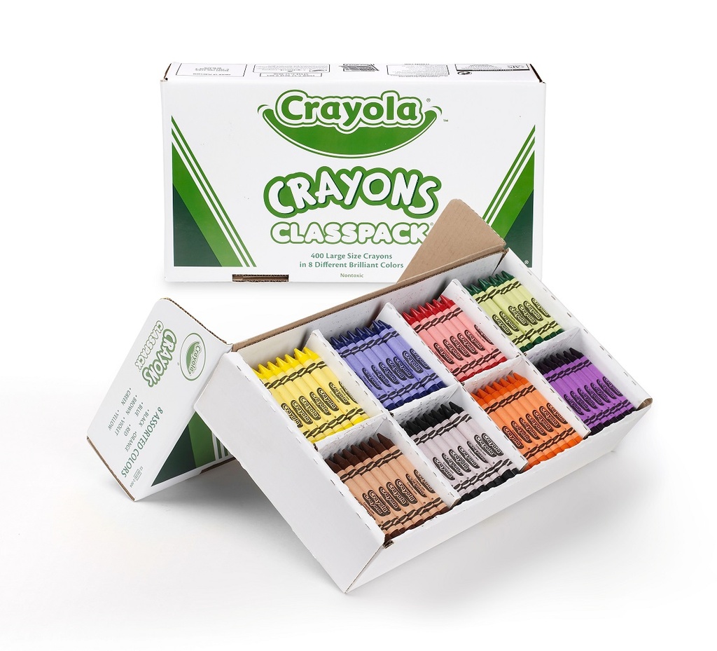 400ct 8 Color Large Crayola Crayons Classpack