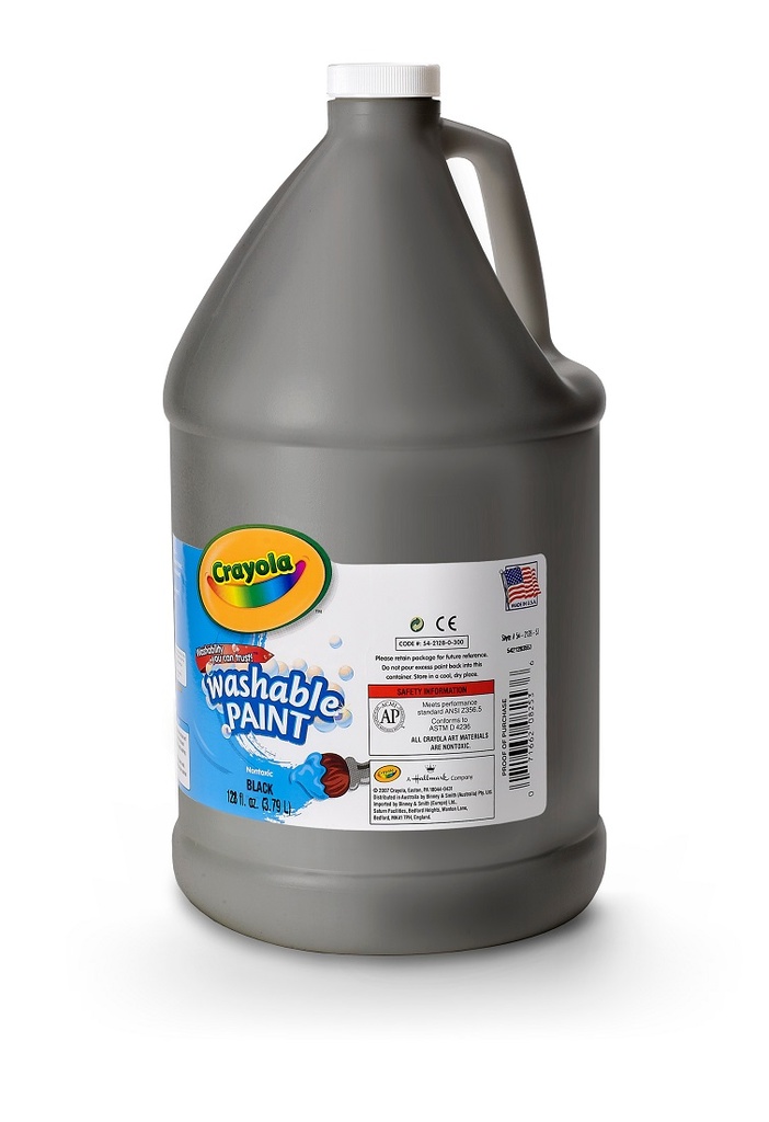 128oz Black Crayola Washable Paint      Ea