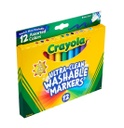 12ct Crayola Ultra-Clean Washable Markers Conical Tip