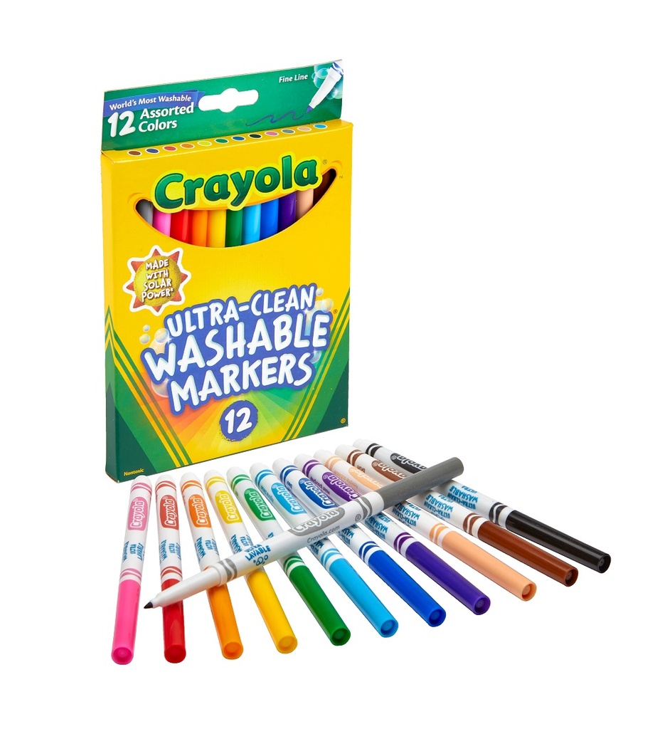 12ct Crayola Ultra-Clean Washable Markers Fine Tip