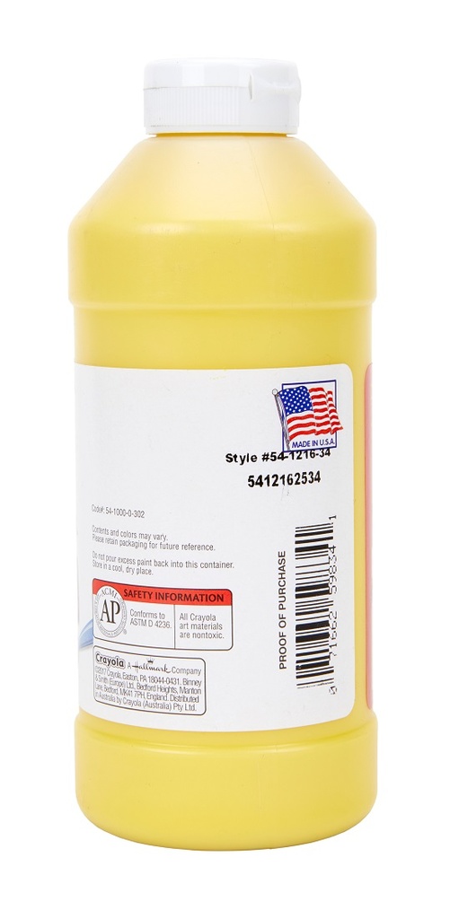 16oz Yellow Crayola Premier Tempera