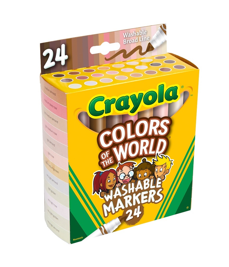 Crayola Colors of the World Markers, Washable Skin Tone Markers